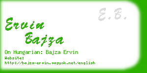 ervin bajza business card